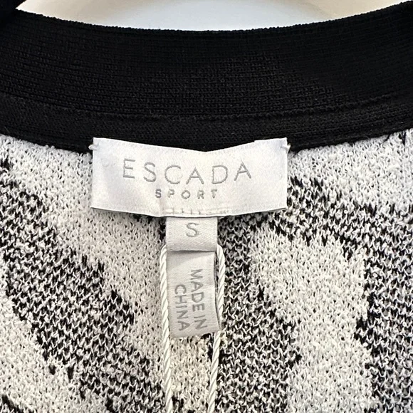 NWT Escada Zebra Print Cardigan